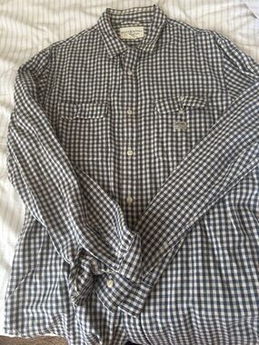 Denim & Supply Ralph Lauren Blue and White Gingham Button-Down Shirt